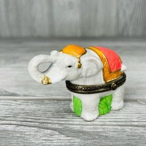 Midwest adorned elephant trinket box jewelry box earring box small ceramic